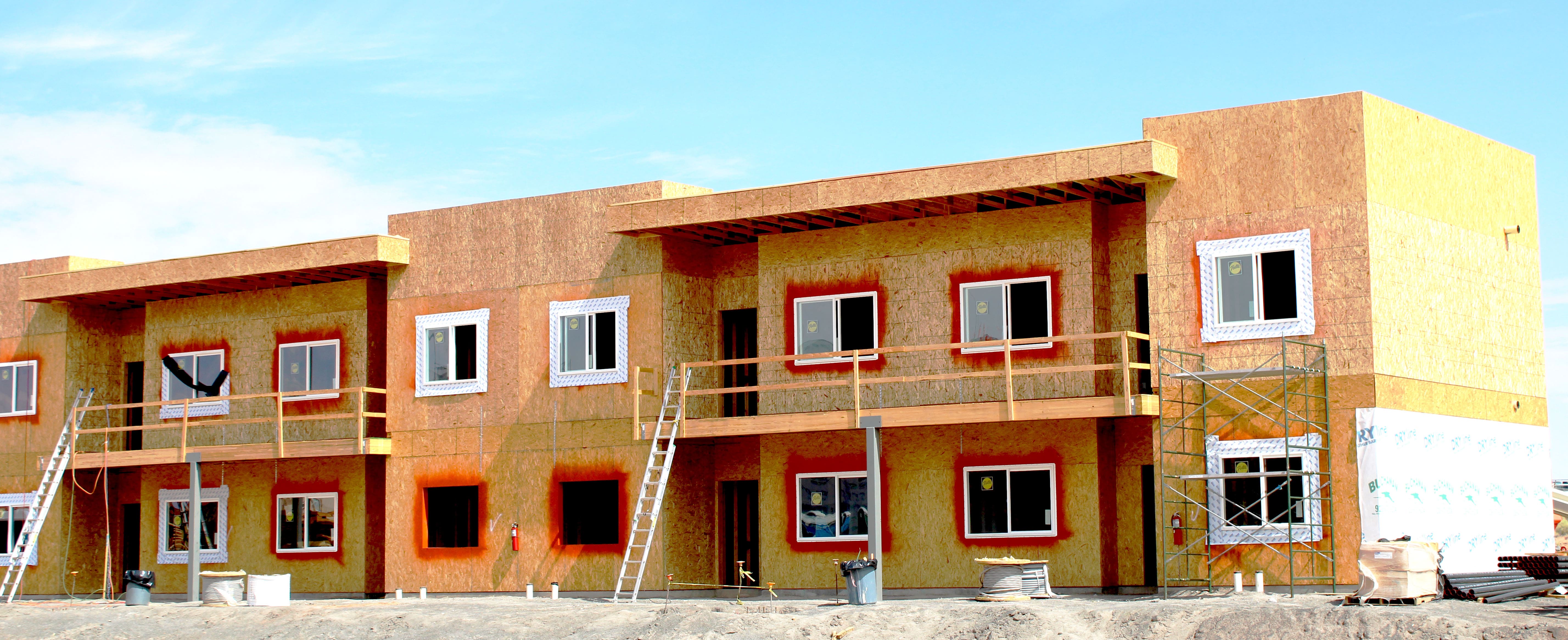 Large two-story house under construction